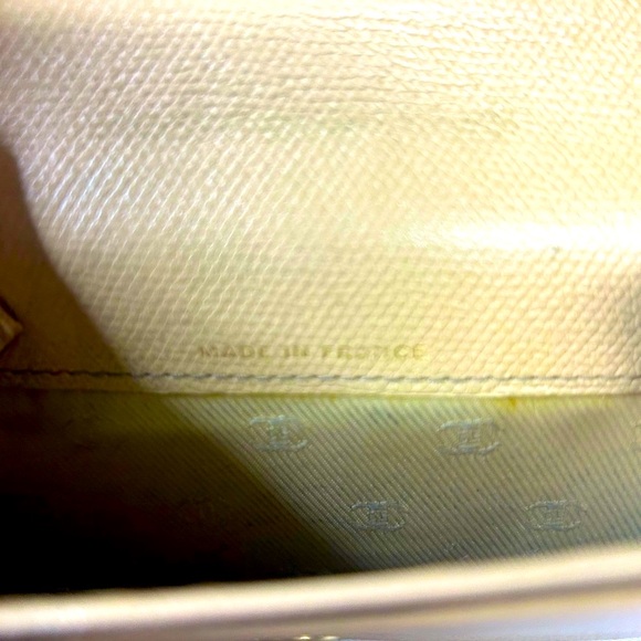 CHANEL Mini Tan Leather Wallet/Wristlet Unbranded Gold Chain Included. - Picture 9 of 13